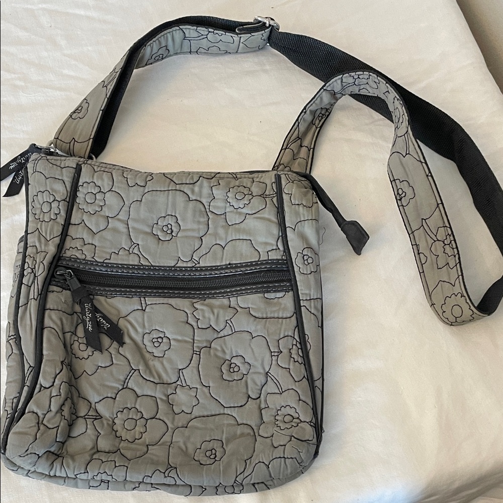 Thirty-One Floral Gray Shoulder Bag